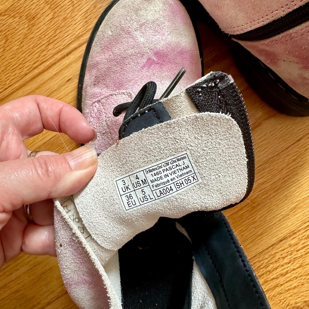 Dr. Martens 1460 Pascal Pink Suede Boots - Picture 3 of 3